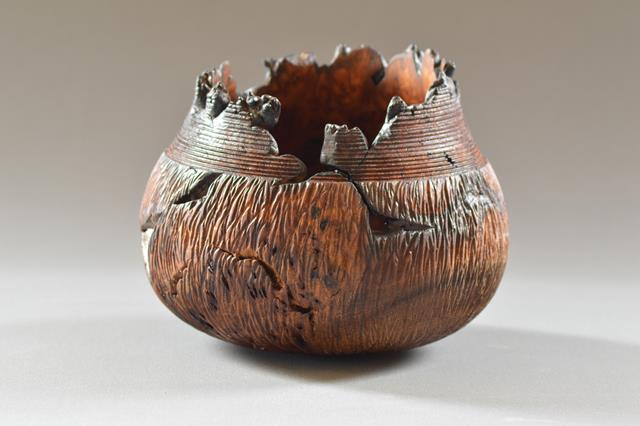 Burr Elm Natural Edged Pot