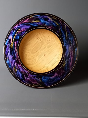 Violet/Pink/Blue Cosmic Clouds Platter